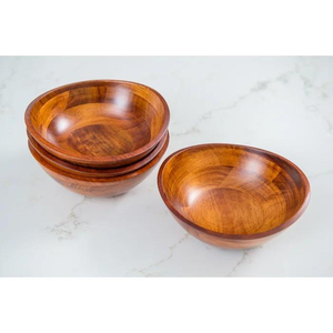 Meilleures ventes, bols à pâte décoratifs en bois poli écologiques, très demandés - Product Image 3