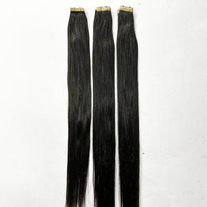 28-Inch Double Sided Indian Hair Tape Ins Remy Virgin Natural Straight Texture Raw Hair for Beauty Salon for Black Women - Product Image 2