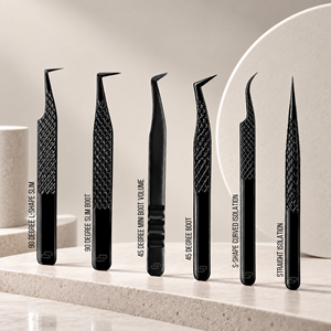Outils de marque privée Charmlash, pinces à cils professionnelles, outils d'extension de cils, meilleur contrôle, design ergonomique de la poignée - Product Image 1