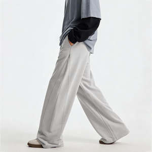 Pantalones Casuales de Algodón 100% OEM, Pantalones Deportivos con Parches, Pantalones Deportivos de Felpa Francesa, Pantalones Anchos y Holgados - Product Image 6