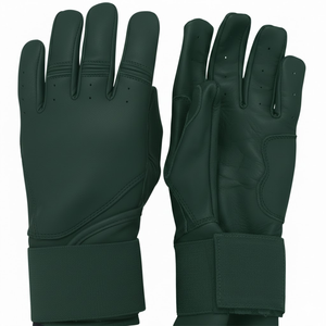 Guantes de Bateo de Cuero Blanco KATBROS INDUSTRIES, Unisex, para Adultos, Ligeros, Acolchados, con Cierre de Velcro, Tejido Derecho - Product Image 2