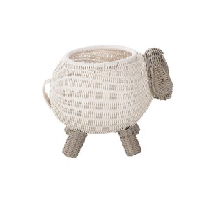 Cesta de mimbre con forma de oveja con patas, linda cesta de mimbre para guardar juguetes, decoración ecológica para el hogar - Product Image 3