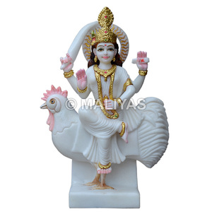 Murti de Mármol Bahuchara Mata |   Estatua Premium de Mármol Bahuchara Mata para el Hogar y el Templo – MALIYAS - Product Image 1