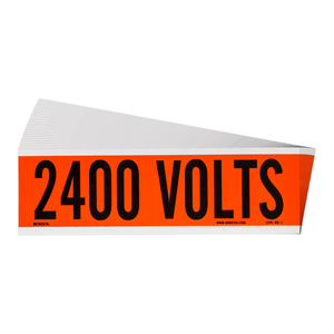 Étiquettes autocollantes résistantes à la chaleur Brady 2400 Volts pour conduites électriques, durables en BOPP - Product Image 2