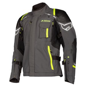 Veste de moto imperméable pour homme AMS SPORTS INTL, manches longues, gris jaune fluo, impression réfléchissante, pour toutes les courses - Product Image 3