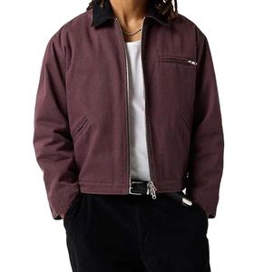 เสื้อแจ็กเก็ตใส่ทำงานกันลมระบายอากาศได้ดีผ้าแคนวาสหนาผ้าฝ้ายทอสีตามสั่ง - Product Image 3