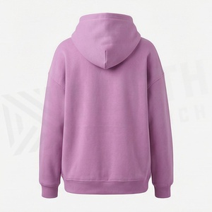เสื้อฮู้ดไหมพรมผู้หญิงแบบสวมใส่สบาย สีพื้น แต่งซิปที่คอ ทรงโอเวอร์ไซส์ สปอร์ต สไตล์ลำลอง สำหรับฤดูใบไม้ร่วง สามารถเลือกสีได้ - Product Image 2