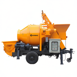 Malaxeur à béton mobile monté sur remorque, 18 m³/h, pompe électrique/diesel, prêt à l'emploi pour la construction - Product Image 2