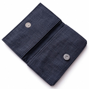 Navy Blue Hemp <b>Wallet</b> Wholesale - Eco-Friendly Hemp Purse with Magnet Closure Custom Logo - Product Image 1