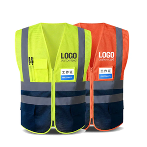 Chaleco de Seguridad Reflectante de Alta Visibilidad, Transpirable, con Rayas Verdes y Blancas, Unisex, Ropa de Trabajo, Certificado CE, Material de Poliéster, Secado Rápido - Product Image 1