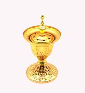 Meilleures ventes : Porte-encens arabe élégant en laiton, Mabkhara en métal du Moyen-Orient, brûleur d'oud, décoration d'intérieur, cadeau, diffuseur d'aromathérapie - Product Image 2