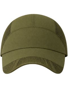 Men Olive Green Mesh Panel Sports Cap Breathable Lightweight Adjustable Summer Running Training Outdoor Baseball Hat For Men Use - Product Image 1