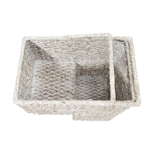 Rustic Eco-friendly Water Hyacinth <b>Stair</b> <b>Basket</b> with Handles Woven Lightweight Storage <b>Basket</b> Wholesale from Vietnam - Product Image 2