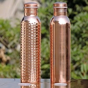 Decor Finish <b>Copper</b> Water <b>Bottle</b> Artistic Modern <b>Drinking</b> <b>Bottle</b> for Daily Hydration Office and Gifting Use - Product Image 5