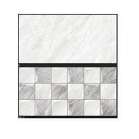 Carreaux de céramique gris brillant antidérapants indiens 30x60cm avec finition marbre moderne pour murs et sols intérieurs de salle de bain