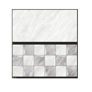 Carreaux de céramique gris brillant antidérapants indiens 30x60cm avec finition marbre moderne pour murs et sols intérieurs de salle de bain - Product Image 2