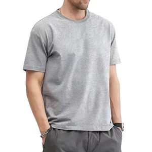 เสื้อยืดโอเวอร์ไซส์ลำลองสำหรับผู้ชาย เนื้อผ้าคอตตอนผสม นุ่มสบาย ระบายอากาศได้ดี แฟชั่นทันสมัย - Product Image 6