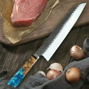 Ahmad <b>Fabric</b> Custom Handmade 13-Inch Carbon Steel Chef Knife with Leather Sheath Beautiful Handle Customizable Supported - Product Image 6