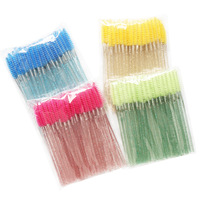 Cepillo de Maquillaje Desechable de Nylon Trenzado para Extensión de Pestañas