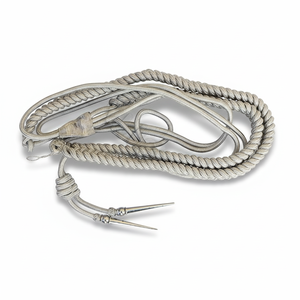 Cordons torsadés en Mylar argenté en gros pour uniformes d'officier, aiguillettes tactiques et accessoires - Product Image 1