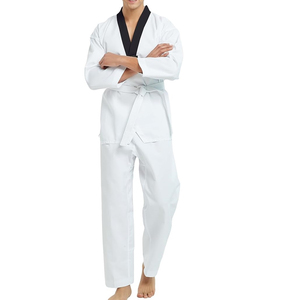 Trajes de Karate Personalizados con Logotipo para Hombre, Uniformes de Artes Marciales de Poliéster y Algodón, Uniformes de MMA de Algodón Liso - Product Image 1