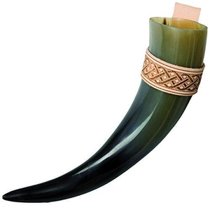 Grand Corne à Boire Viking de Qualité Supérieure avec Support en Cuir Fait Main, Étanche, Taille Personnalisable - ZEHRA INDUSTRIES Cadeau d'Affaires - Product Image 4