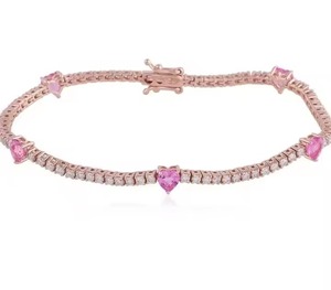 Moissanite Sparkling Diamond Bracelet High Quality 18K Rose Gold Non-Fade Hip Hop Jewelry for <b>Men</b> and Women - Product Image 1