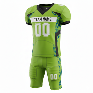 Ensemble de maillot et short de football américain personnalisé, respirant, à séchage rapide, antibactérien, anti-UV, avec position du logo sur le devant - Product Image 3