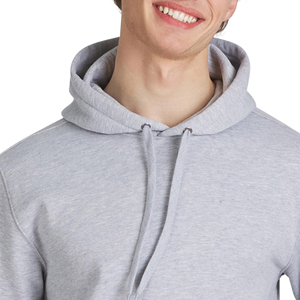 Sudadera con Capucha Gris Claro para Hombre, Corte Regular, 100% Algodón, Felpa Francesa, Informal, con Bolsillo Delantero, para Otoño - Product Image 2