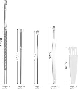 ชุดอุปกรณ์กำจัดขี้หูแบบมืออาชีพ ชุดเครื่องมือทำความสะอาดหูสแตนเลสพร้อมกล่องเก็บของ โซลูชั่นดูแลหูที่ปลอดภัยและนำกลับมาใช้ใหม่ได้ - Product Image 4