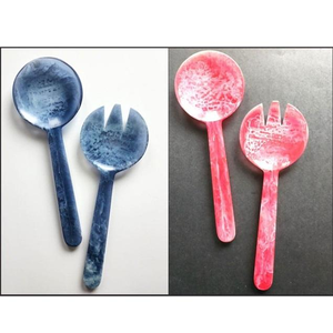 Nuevo Juego de Servidores de Ensalada de Resina, Cuchara y Tenedor de Acrílico Color Crema, Utensilios de Cocina, Herramienta para Catering, Suministros de Servicio en Tendencia - Product Image 4