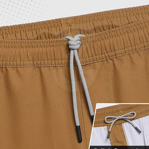 Adult Size Pakistan Manufacture Men Solid Casual Mid Gym Shorts Elastic Waist Drawstring Sportswear Comfortable Summer - Product Image 6
