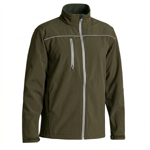 Nouvelle veste softshell légère et respirante pour homme, style classique, col montant, coupe-vent, motif uni, vente chaude - Product Image 4