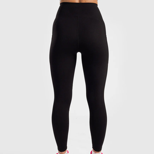 Legging de sport noir respirant taille mi-haute pour femme, avec logo imprimé, qualité supérieure, fin, pour filles - Product Image 2