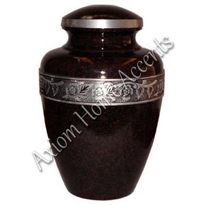 Sofisticada urna de cremación de aluminio con hermosos patrones hechos a mano Recuerdo conmemorativo de Axiom Home Accents - Product Image 2