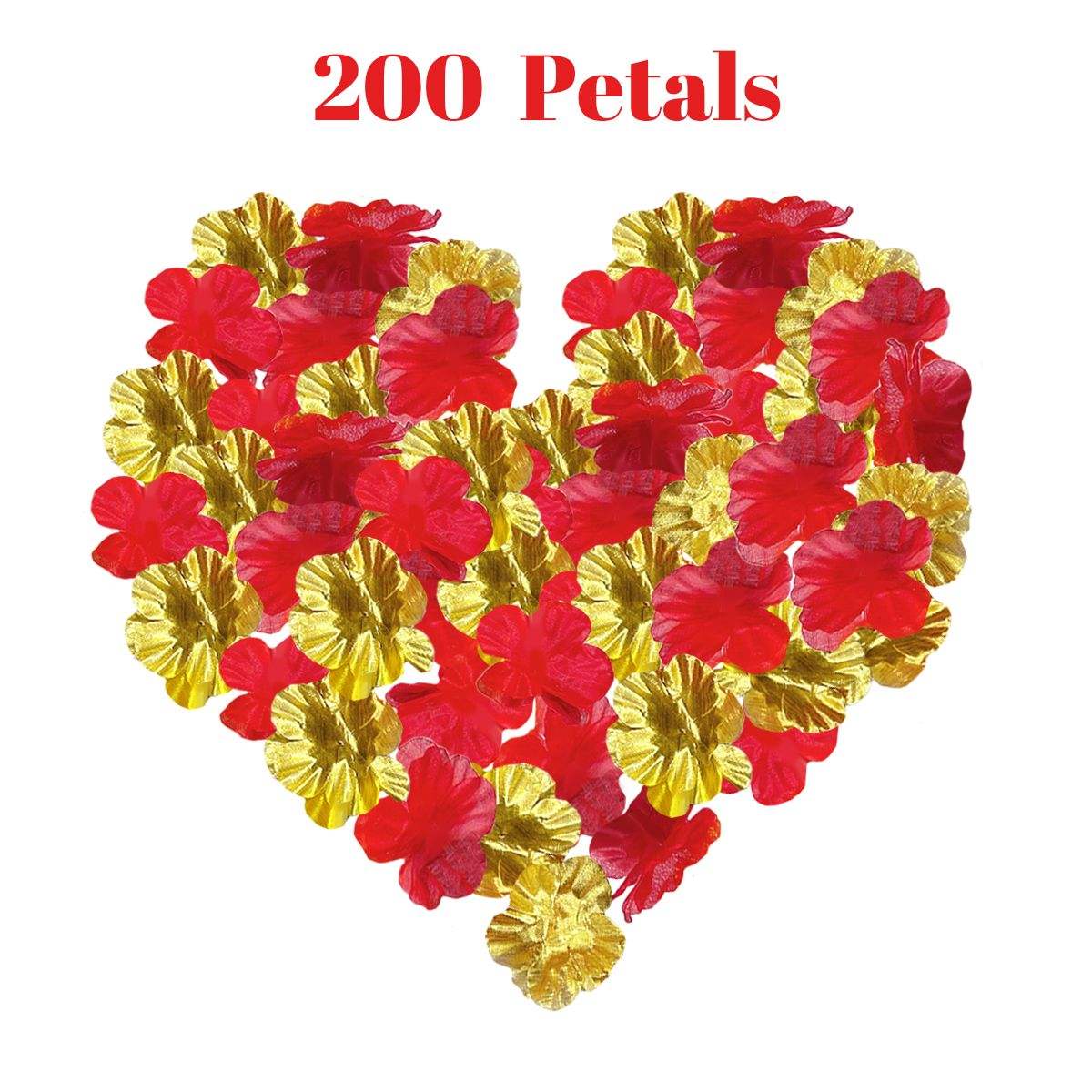 200Pcs Red-Gold Color