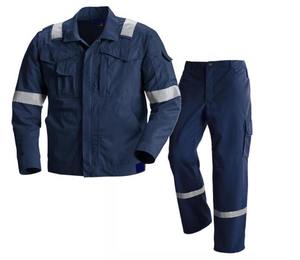 Custom Unisex <b>Red</b> Reflective Anti-static Workwear Jacket and Pants Set High Visibility Needle Detection Uniform Cotton <b>Material</b> - Product Image 2
