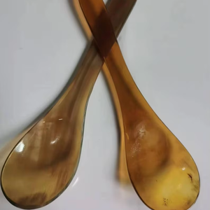 ช้อนทำจากเขาควายสไตล์วินเทจ คุณภาพพรีเมียมขัดเงา สำหรับซุปและอาหารหรูหรา ช้อนทำจากเขาควายธรรมชาติ - Product Image 1