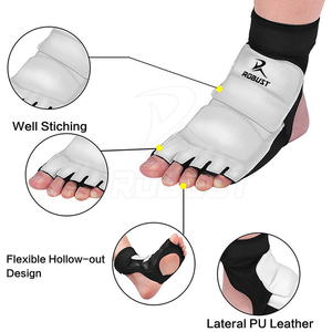 Protège-pieds de Taekwondo en cuir écologique, légers, personnalisables, faciles à porter, confortables, pour l'entraînement aux arts martiaux - Product Image 5