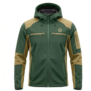 Veste d'hiver softshell pour homme, légère, résistante au vent, fermeture éclair intégrale, couche extérieure pour la randonnée, le trekking, les voyages et le quotidien - Product Image 1