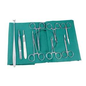 Kit de chirurgie mineure Icen Basic, boîte en acier inoxydable, instruments chirurgicaux, pinces, ciseaux - Product Image 1