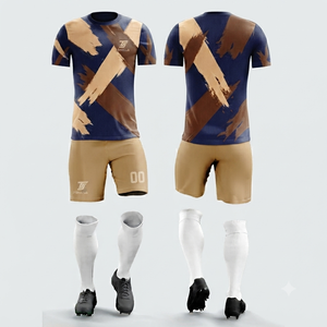 Camiseta de Fútbol Personalizada con Nombre de Equipo, Cuello Redondo, Cintura Elástica, Secado Rápido, Transpirable, Ecológica, 100% Poliéster, Manga Corta - Product Image 2