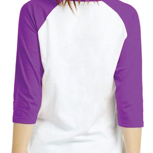 Women's White for <b>Raglan</b> <b>Sleeve</b> Full Length Crew Neck Casual <b>T</b>-<b>Shirt</b> Regular Fit Nonwoven 100% Organic Cotton Eco-Friendly - Product Image 5