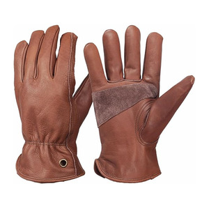 Gants de conduite en cuir de vachette renforcé, résistants à l'abrasion, pour travaux industriels, de sécurité et de jardinage - Product Image 1