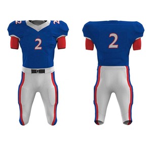 Uniforme de football américain pour hommes de qualité supérieure, col en V, maille respirante, vêtements de football sublimés pour équipe - Product Image 4