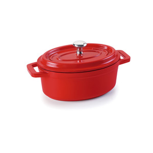Casseruola Ovale con Coperchio Rosso Mini Cocotte - Product Image 1