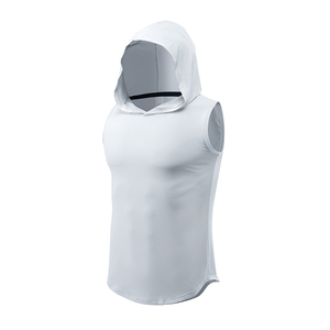 Débardeurs à capuche sans manches pour hommes, pour l'entraînement en salle de sport et la musculation - Product Image 5