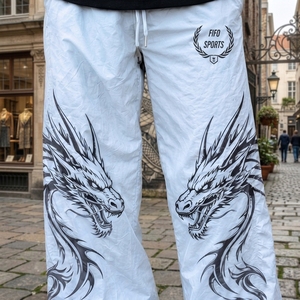 Pantalon Baggy en Toile de Nylon Professionnel Décontracté Sportif Respirant Écologique Séchage Rapide Taille Élastique Maximum - Product Image 6