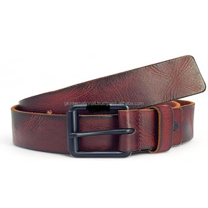 Ceinture d'affaires en cuir véritable décontracté cuir de vachette à deux couches avec boucle à aiguille en alliage ceinture et accessoires de jean à la mode - Product Image 1