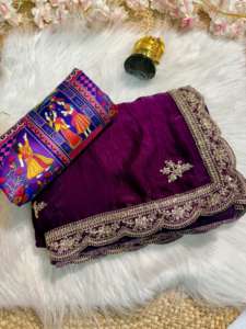 Sari de satén Fendi de diseño exclusivo con blusa elegante, moderno y elegante, estilo indio, modesto, para fiestas y uso casual, para mujer. - Product Image 5